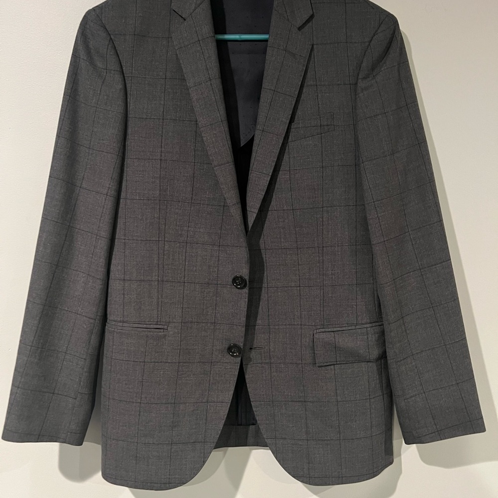 J. Crew Charcoal Plaid Men's Blazer